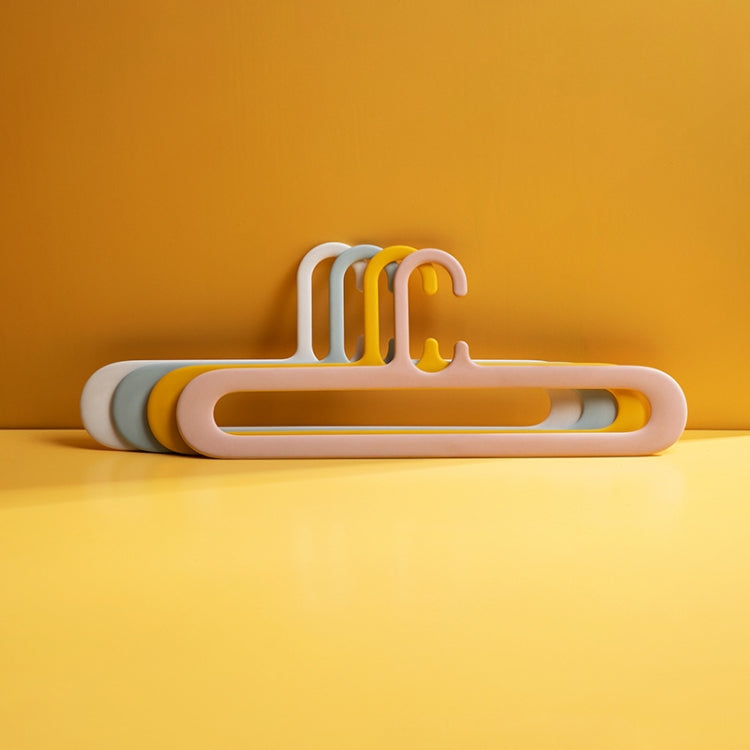 Hanger Plastic Fit Non-Slip Clothes Rack Simple And Flexible Storage Hanger Hook, Yellow, White, Pink, Blue