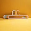 Hanger Plastic Fit Non-Slip Clothes Rack Simple And Flexible Storage Hanger Hook, Yellow, White, Pink, Blue