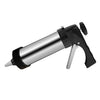 Multi-Function Stainless Steel Piping Gun Set Cookie Biscuits Hand Pressing Biscuit Machine Household DIY Baking Tools, 16 in 1(Silver)