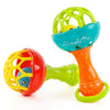 Baby Rattles Toy Intelligence Grasping Gums Plastic Hand Bell Rattle Funny Educational Toy，Color Random Delivery, Baby Rattles