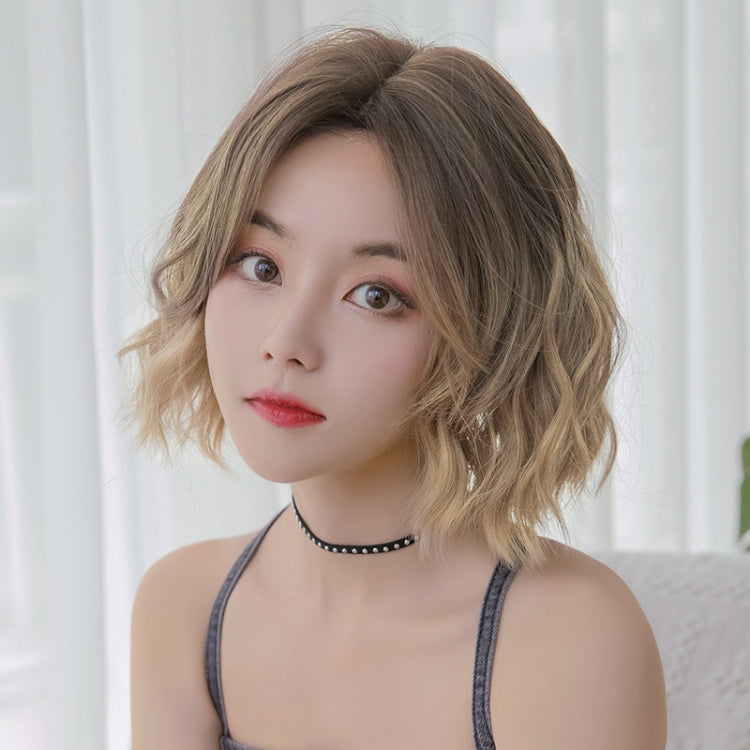Wigs Women Full Top Short Curly Hair Simulation Chemical Fiber Headgear Natural Lifelike Short Round Face