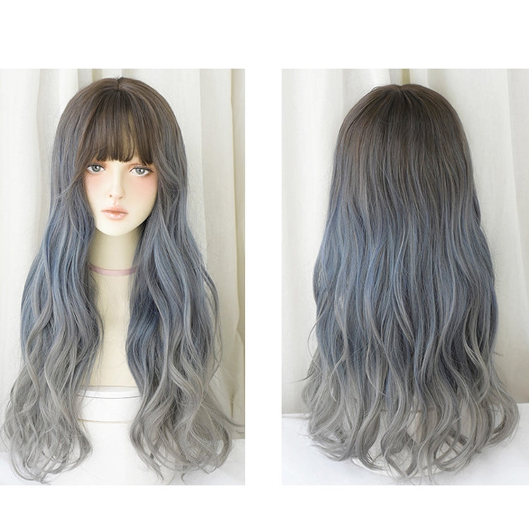Wig Female Long Hair Big Wave Gradient Full Headgear