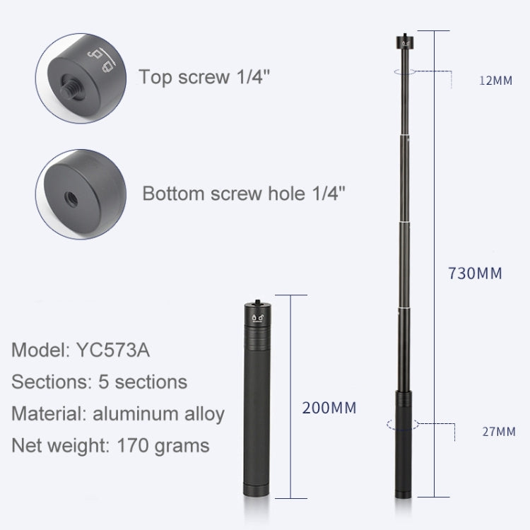 Extension Rod Stabilizer Dedicated Selfie Extension Rod for G5 / SPG / WG2 Gimbal, YC573A, YC573B, YC493, YC667C, YC669 With PTZ, Dual-purpose Tie-in