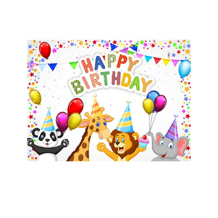 2.1m x 1.5m Children Birthday Theme Party Animal Cartoon Photography Background Cloth