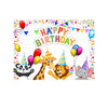 2.1m x 1.5m Children Birthday Theme Party Animal Cartoon Photography Background Cloth