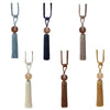 GQ017 1 Pair Curtain Tassel Hanging Ear Simple Tie Rope Hanging Ball Curtain Buckle, Blue, Dark Blue, Grey, Beige, Coffee, Beige Yellow