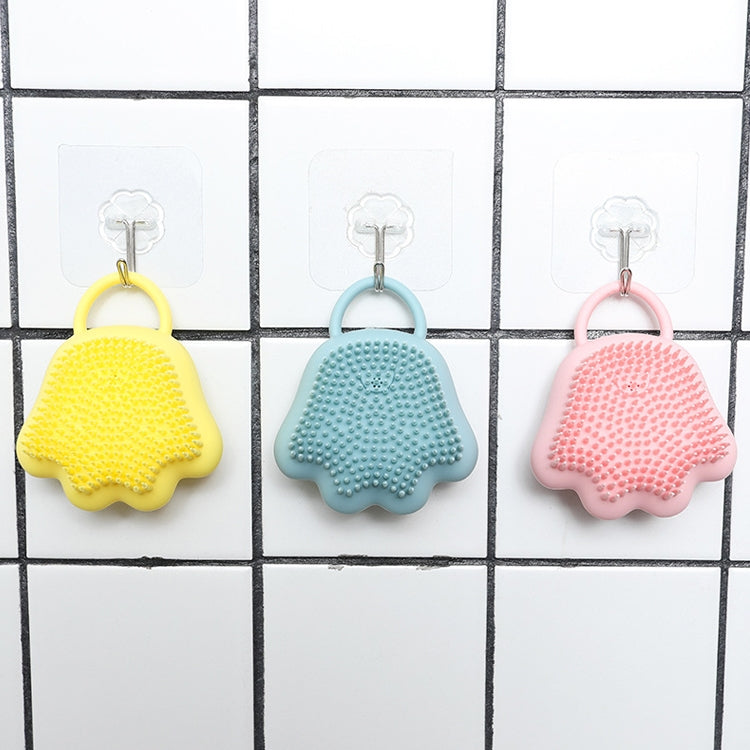 Household Massage Shampoo Multifunctional Silicone Cat Claw Bath Brush, Yellow, Blue, Pink