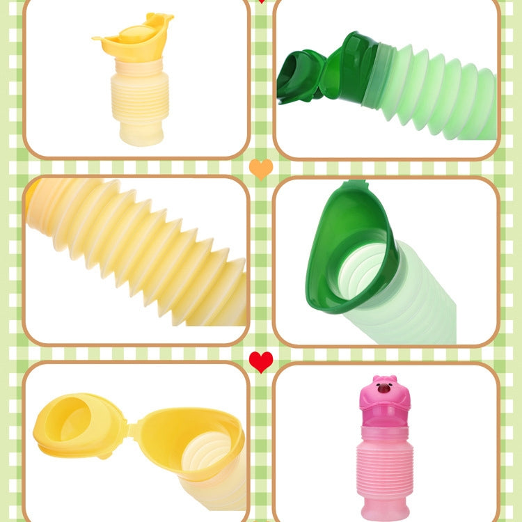 Portable Child Adult Car Outdoor Emergency Urinal, Yellow Children, Blue Adult, Pink Bear, Green Frog