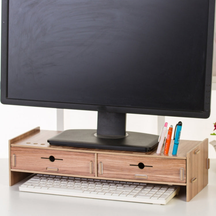 LCD Monitor Increase Rack Wooden Keyboard Rack Desktop Storage Rack Shelf, LCD Monitor Shelf