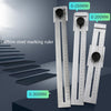 Portable Woodworking Scribing Marker Ruler, 0-200mm, 0-250mm, 0-300mm