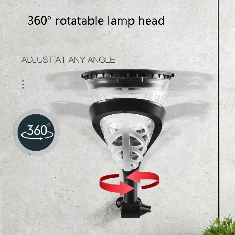 Cone-Shape Garden Decoration Solar Lawn Light Outdoor LED Ground Plug And Wall-Mounted Dual Purpose Lights