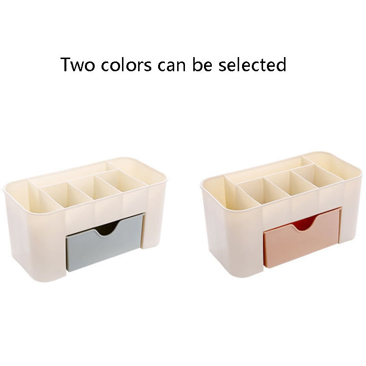 Jewelry And Cosmetics Storage Box Drawer Type Plastic Desktop Rack, Blue, Pink