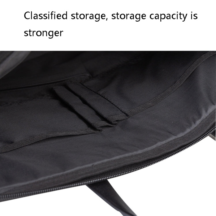 Deli 63751 Front And Rear Double Pockets Multi-Layer Briefcases Handheld Meeting Bag, Black, Dark Gray