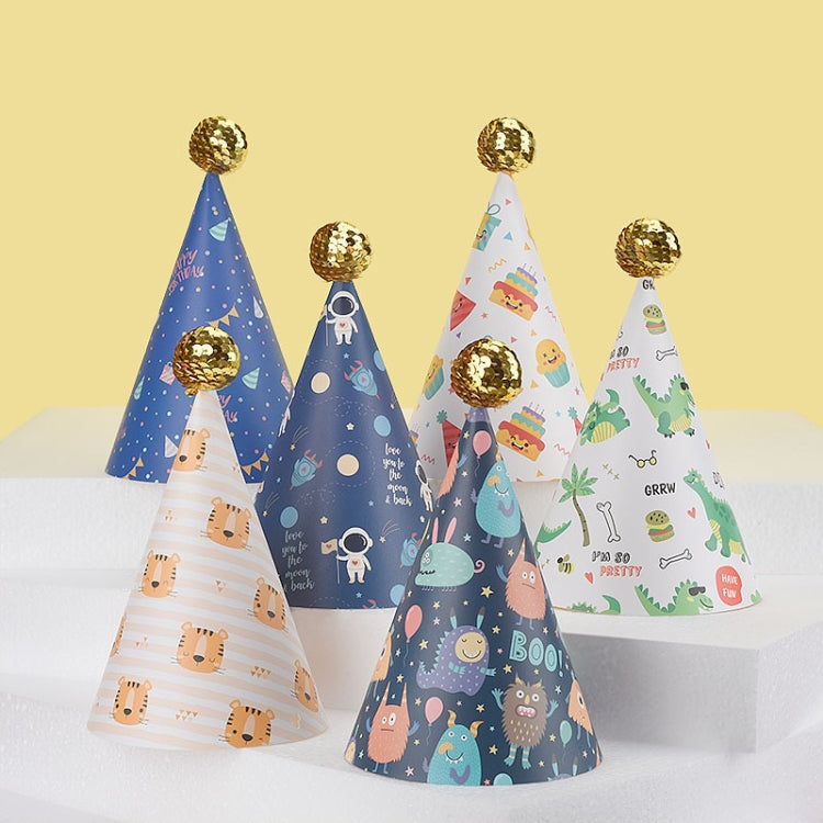 20 PCS Cute Children Bronzing Birthday Hats Cake Baking Decoration Party Hats, Cats, Unicorn, Wave Point, Daisy, Happy Birthday, Star & Moon Bronzing, Golden Ball Cap Happy Birthday, Golden Ball Cap 2 Monster, Golden Ball Cap Spaceman������������������...