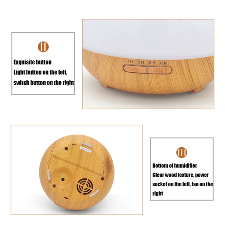 YCTA-008 Household Mute Small Wood Grain Colorful Light Aroma Diffuser Night Tree Air Humidifier, US Plug, EU Plug, UK Plug, AU Plug
