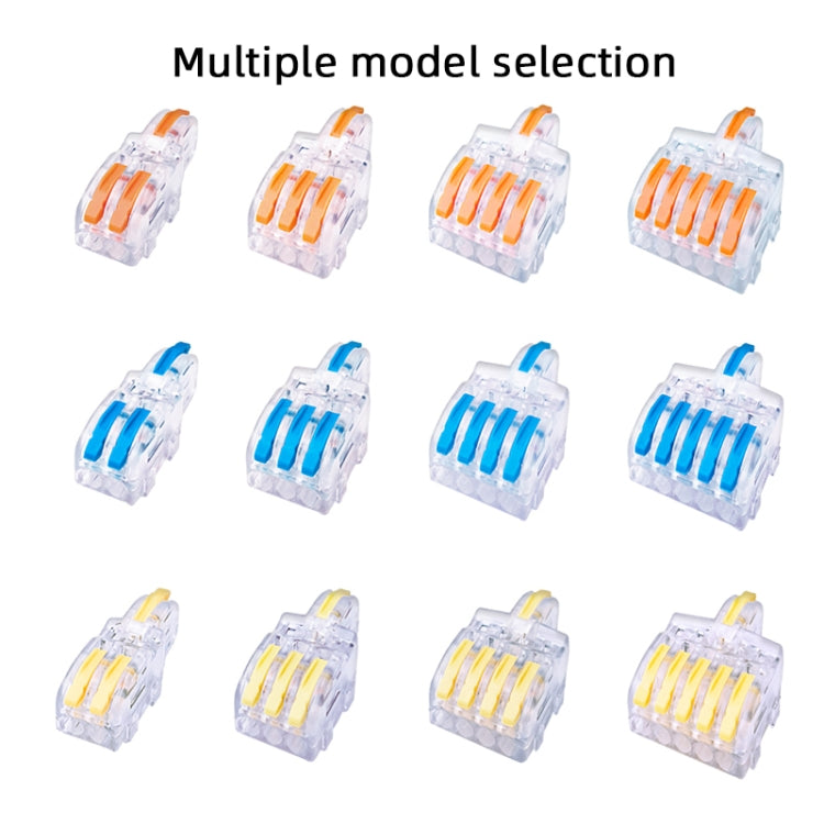 10 PCS Multi-Function Branch Wire Butt Copper Wire Quick Connection Terminal, F12 Orange Handle One in Two Out