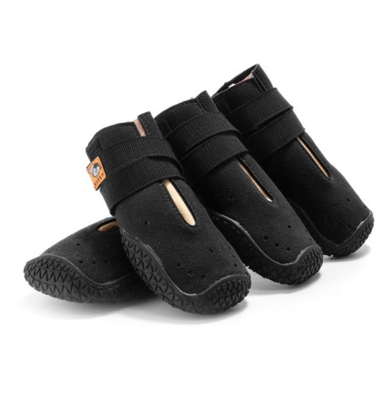 HCPET Non-Slip Wear-Resistant Pet Shoes Four Seasons Breathable Dog Shoes, Size: 7(Black)