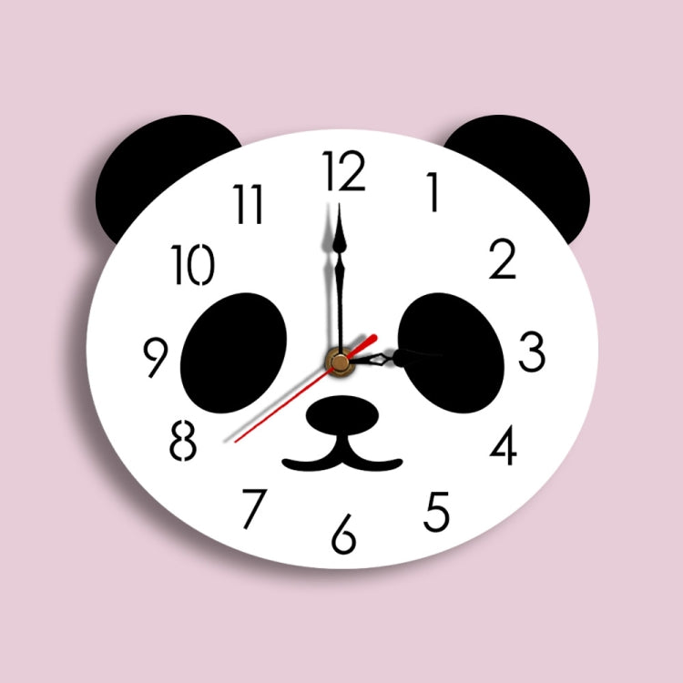Cartoon Wall Clock Acrylic Clock Panda Simple Home Wall Clock, Panda Wall Clock