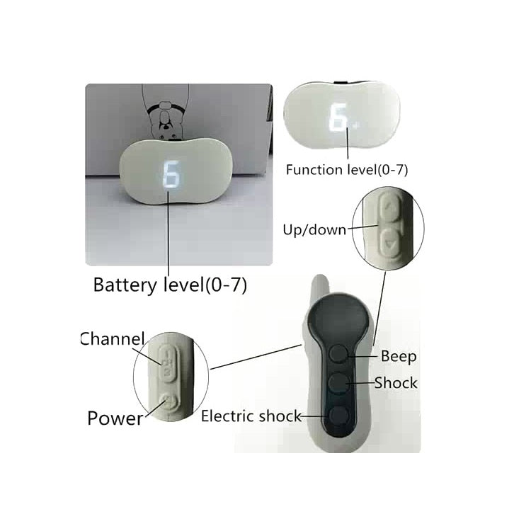 Remote Control Dog Training Device Bark Stopper Rechargeable Collar Waterproof Electric Shock Vibration Trainer, Specification: One for One, One for One