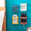 Wall-Mounted Remote Control Storage Box Household Multi-Function Rack, Single  Yellow