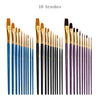 54 In 1 Painting Tool Brush Painting Clothes Sponge Brush Set For Children, Black Brush, Blue Brush, Rose Red Brush