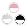 Ring-Shaped Mobile Phone Selfie Fill Light LED Flashlight For Live Photography, White, Black, Pink