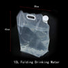 Foldable Water Bag Outdoor Sports Camping Hiking Storge Water Bucket Picnic Water Container Lifting Carrier Water Bag, 5L, 10L, 15L
