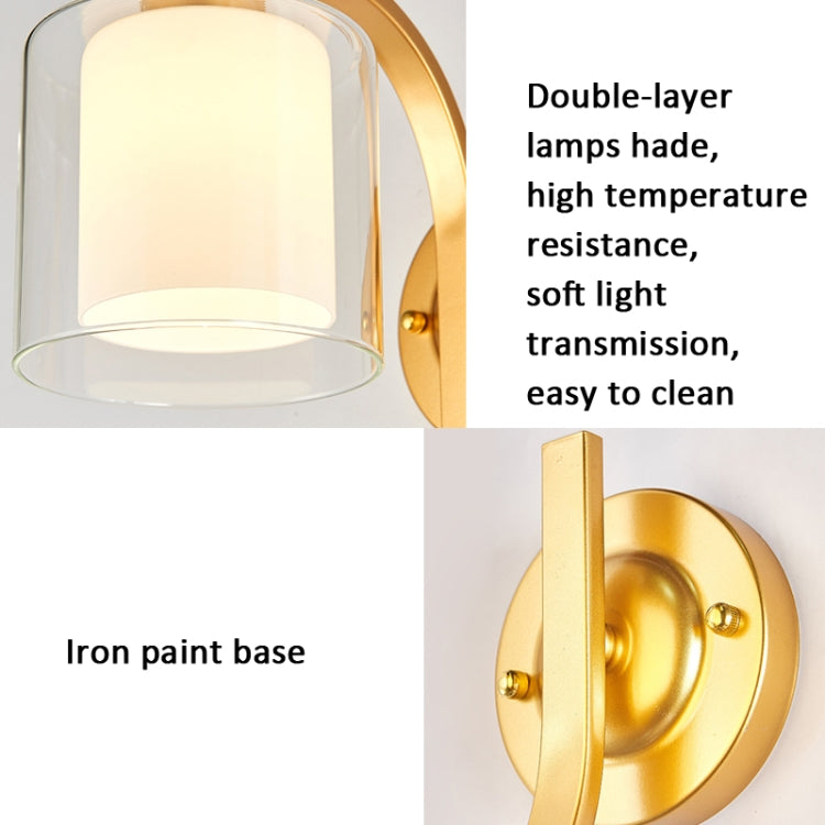 5W Warm Light Simple Bedroom Study Bedside Lamp LED Wall Lamp Creative Corridor Wall Lamp, 2032 Gold, 2033 Gold, 2035 Black Gradient Blue, 2035 Black Breeze Gray, 2035 Black Gradient Green, 2035 Black Amber, 2035 Gold Gradient Blue, 2035 Gold Smoke Gra...