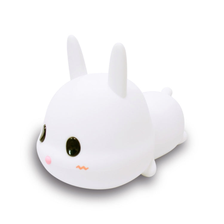 Cute Rabbit Pats Night Light Bedside Nursing Eye Protection Children Sleeping Silicone Lamp, Cute Rabbit