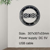 DS-3688L Living Room 3D Wall Clock Big Screen LED Electronic Clock, Black+Red, Black+Green, Second Light Black+Green