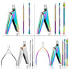 FABIYAN Nail Art Scissors Set Stainless Steel Nail Clippers Dead Skin Scissors Remover Steel Push, Set 1, Set 2, Set 3, Set 4, Set 5
