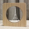 FS-A2821-02W Eiffel Tower Shape USB Solid Wood Table Lamp LED Night Light, Eiffel Tower