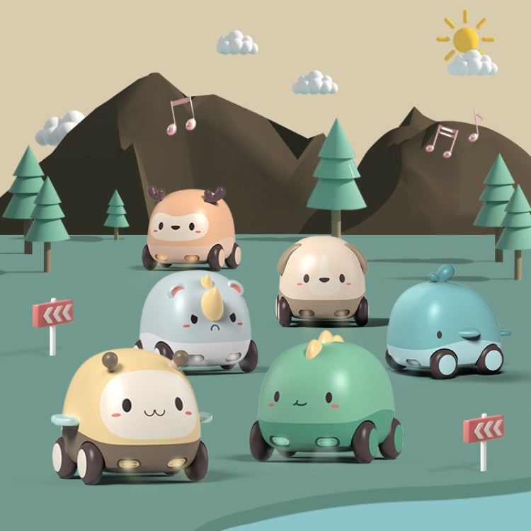 Cartoon Cute Pet Pull Back Car Children Mini Puzzle Inertia Car Toy