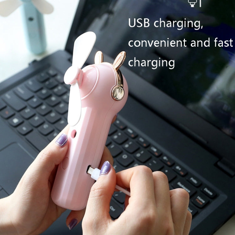 Handheld Hydrating Device Chargeable Fan Mini USB Charging Spray Humidification Small Fan, M9 White Rabbit, M9 Pink Rabbit, M9 Blue Rabbit, M10 White Kitten, M10 Pink Kitten, M10 Blue Kitten, M11 White Deer, M11 Pink Deer, M11 Blue Deer