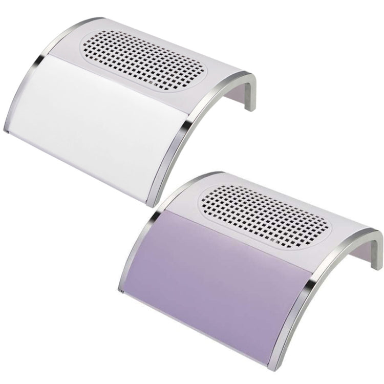 80W Nail Vacuum Cleaner Desktop Fan Vacuum Cleaner,EU Plug, White, Purple