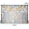 2.1m X 1.5m Christmas Ball Snowflake Party Decorative Photography Background, Christmas Ball