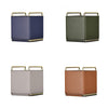 Cortical Makeup Brush Storage Bucket Barrel Desktop Leather Pen Barrel, Royal Blue, Ink Green, Light Grey, Brown