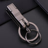 JOBON ZB-8782 Car Keychain Men Metal Anti-Lost Double Ring Detachable