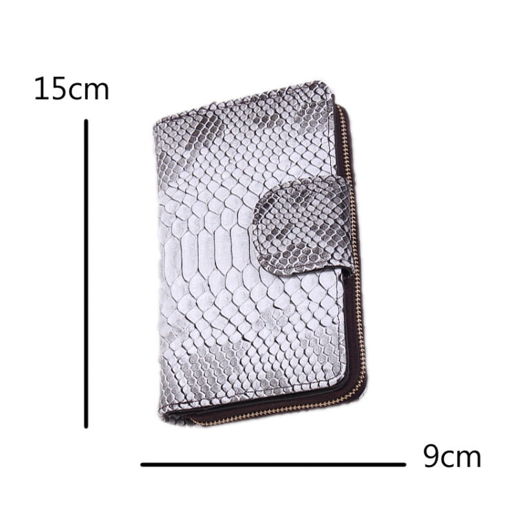 Ladies Python Texture Leather Clutch Embossed Zipper Wallet, Emerald, Lake Blue, Brown, Rose Red, Khaki, Cherry Pink, Creamy White