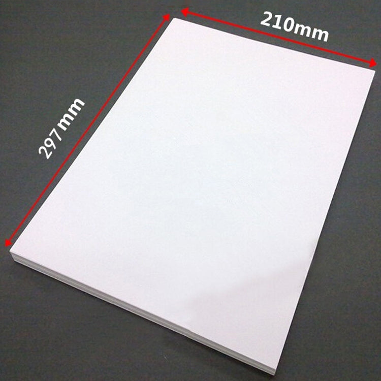 100 Sheets A4 Non-Adhesive Print Paper Blank Writing Adhesive Laser Inkjet Print Label Paper, Glossy, Matte