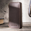 Contacts Family  CF1114 Leather Watch Box Retro Crazy Horse Leather Zipper Couple Watch Bag, CF1114