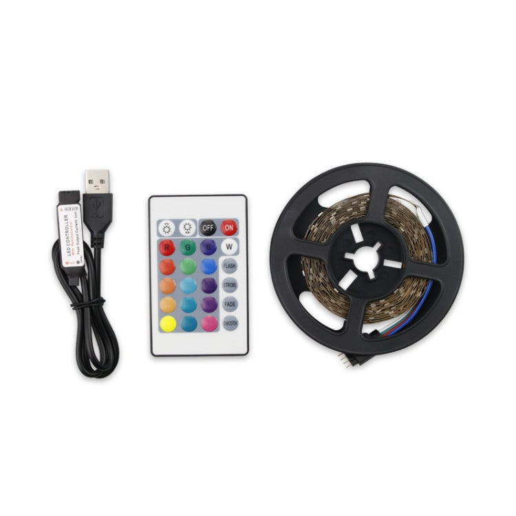 LED Light Strip 16 Color Remote Control RGB Light Belt USB Symphony Neon Decorative Soft Light Bar, 2m, 3m, 4m