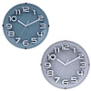12 Inch Living Room Silent Wall Clock Round Stereo 3D Digital Wall Clock, Ink Green, Gray