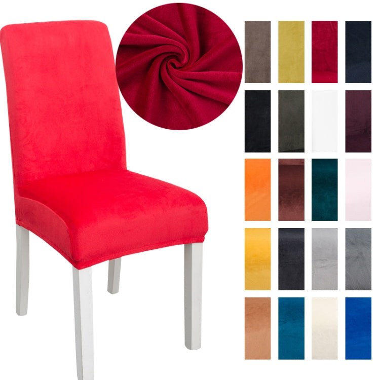 Simple Soft High Elastic Thickening Velvet Semi-Interior Chair Cover Hotel Chair Cover