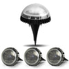 8 LEDs Solar Circular Underground Light Outdoor Waterproof Lawn Stair Light, Light Color: