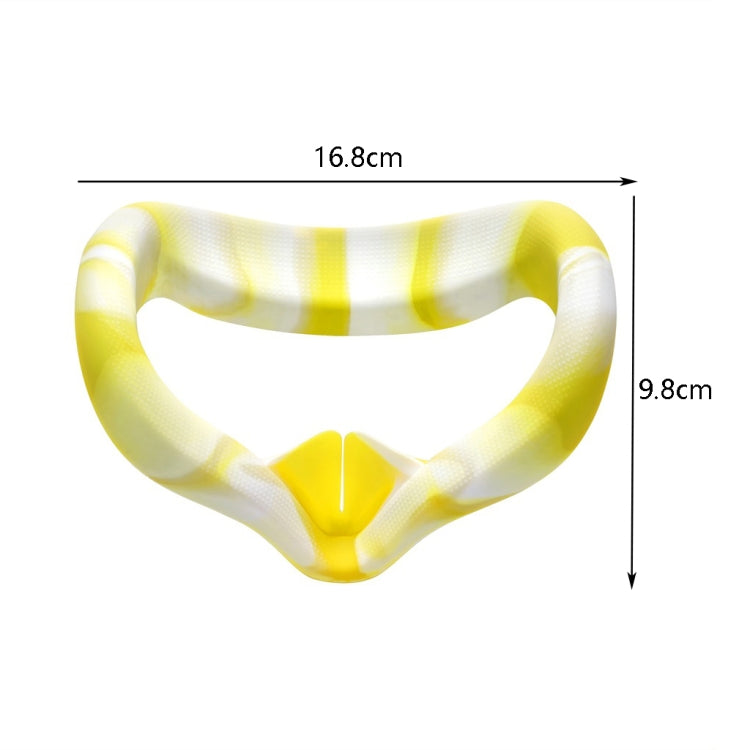 VR Silicone Eye Cover Anti-Sweat And Decontamination Color VR Goggles For Oculus Quest 2, White Blue, White Pink, White Yellow