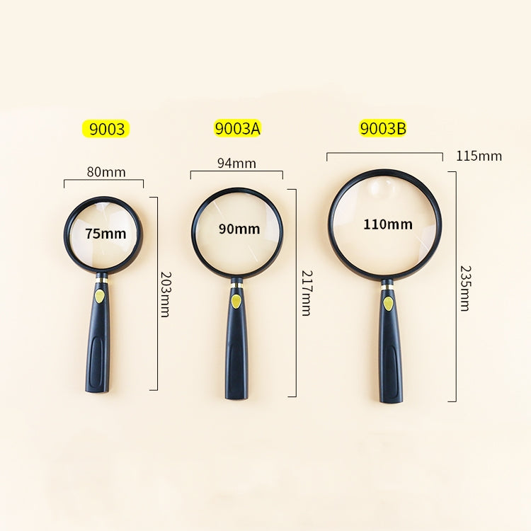 Children Science Education Elderly Reading Hand-Held Magnifying Glass, Specification: 110mm, 2pcs(75mm), 2pcs(110mm), 2pcs(90mm)