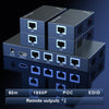 60m 1x4 HDMI Splitter POC Distribution Extender Supports 1080P@60Hz, UK Plug, US Plug, EU Plug, AU Plug