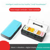 XM-ZY02 Intelligent Electronic Small Pill Box Separate Warehouse To Remind The Elderly To Take Medicine Regularly Portable Pill Box, Elegant White, Blue