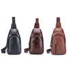 BUFF CAPTAIN 100 Men Leather Crossbody Shoulder Bag First-Layer Cowhide Multi-Function Sports Casual Chest Bag, Black, Brown, Yellow Brown